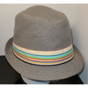 Free Authority Fedora Hat‎ Size L/XL Excellent With Colorful Stripe Hatband